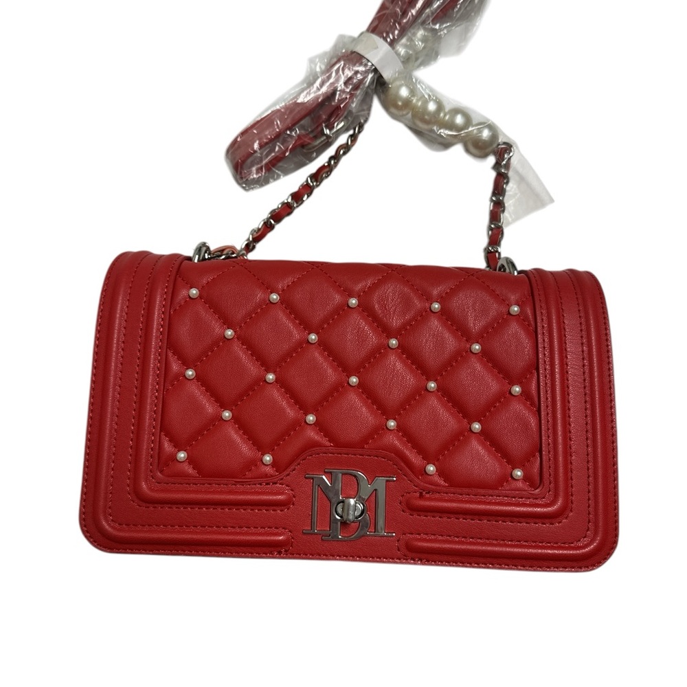 Red Quilted Shoulder Bag